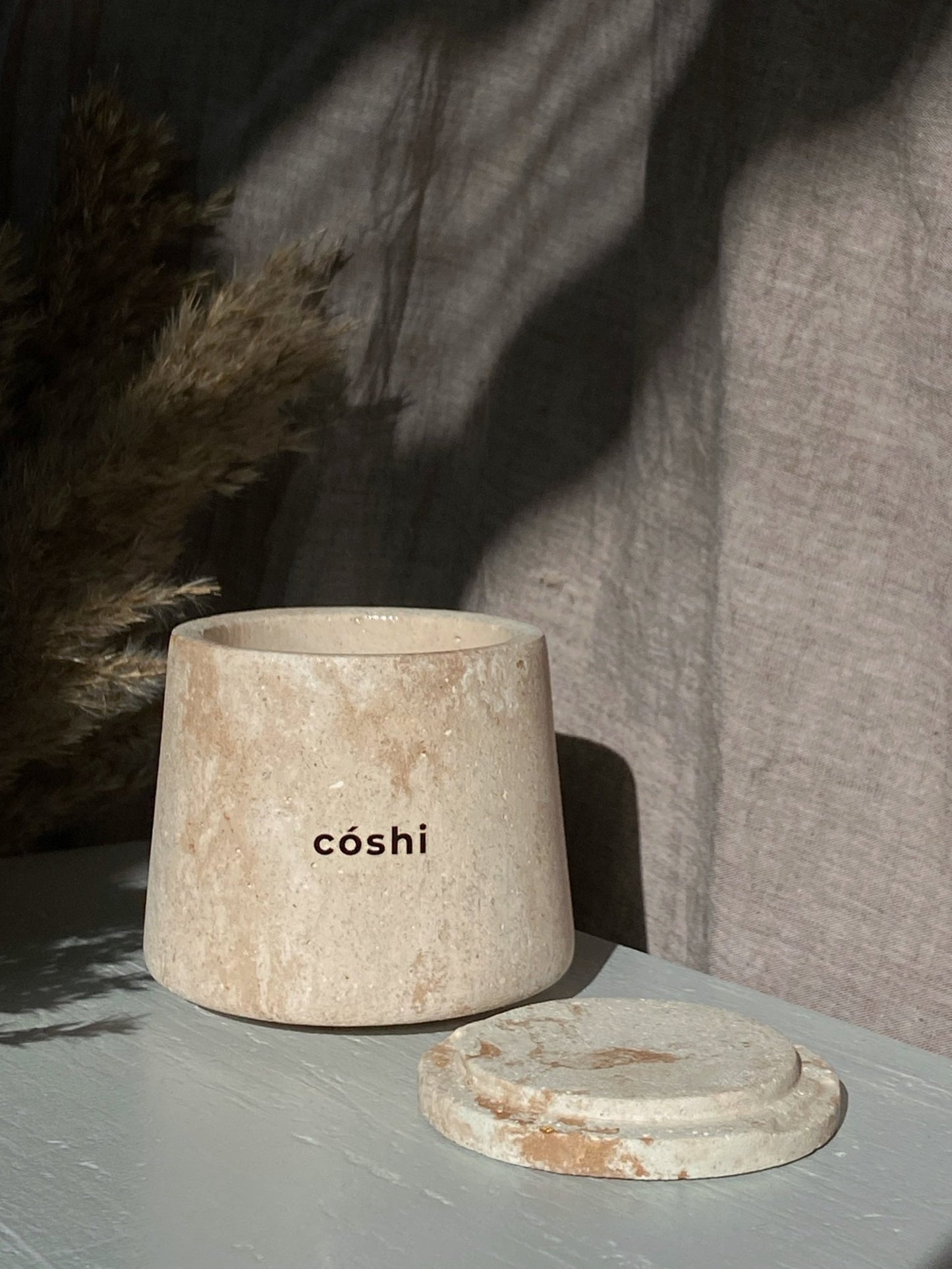 Sandy&Brown marble concrete candle holder - Coshi.store
