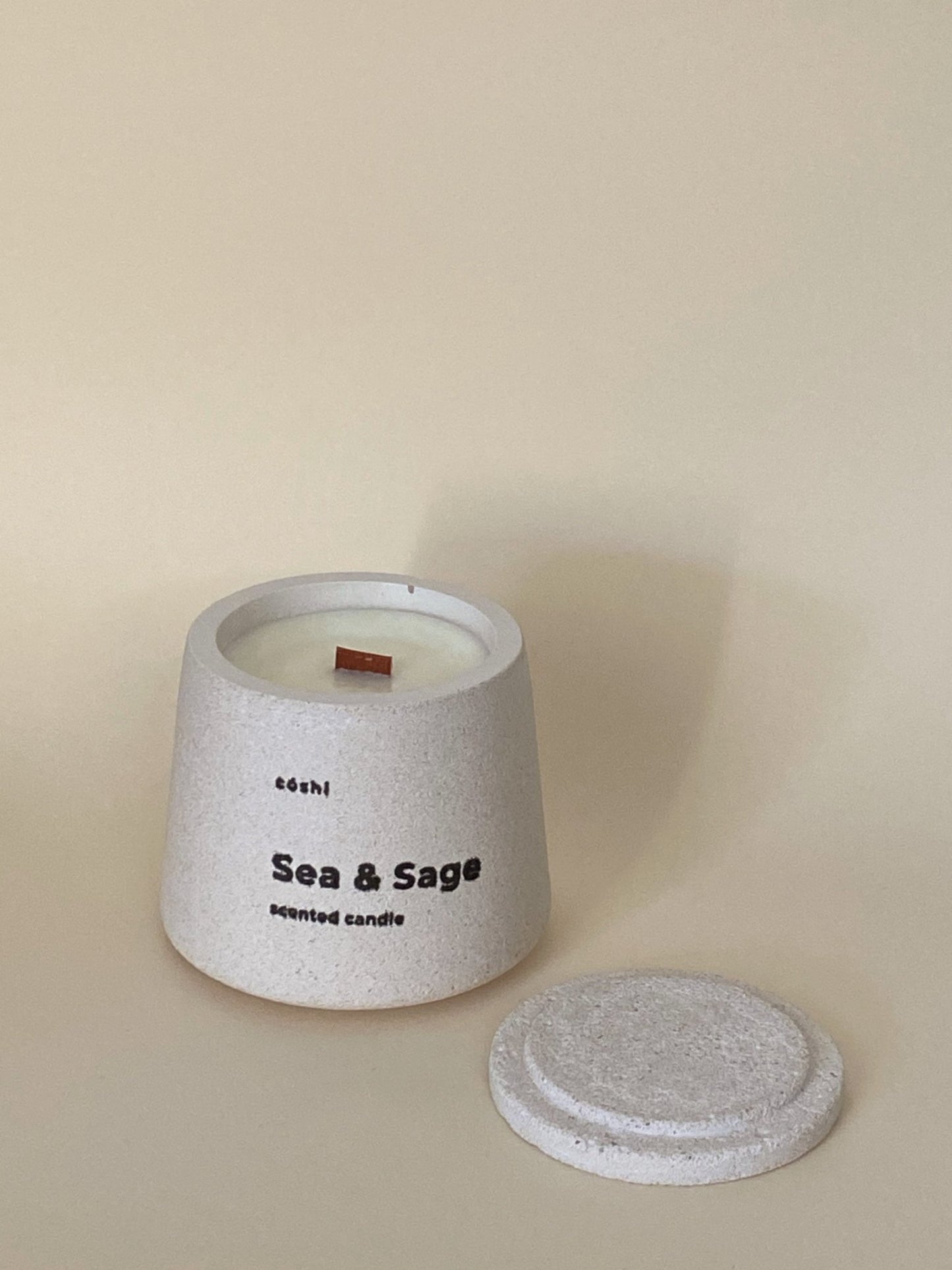 Sea & Sage concrete candle - Coshi.store