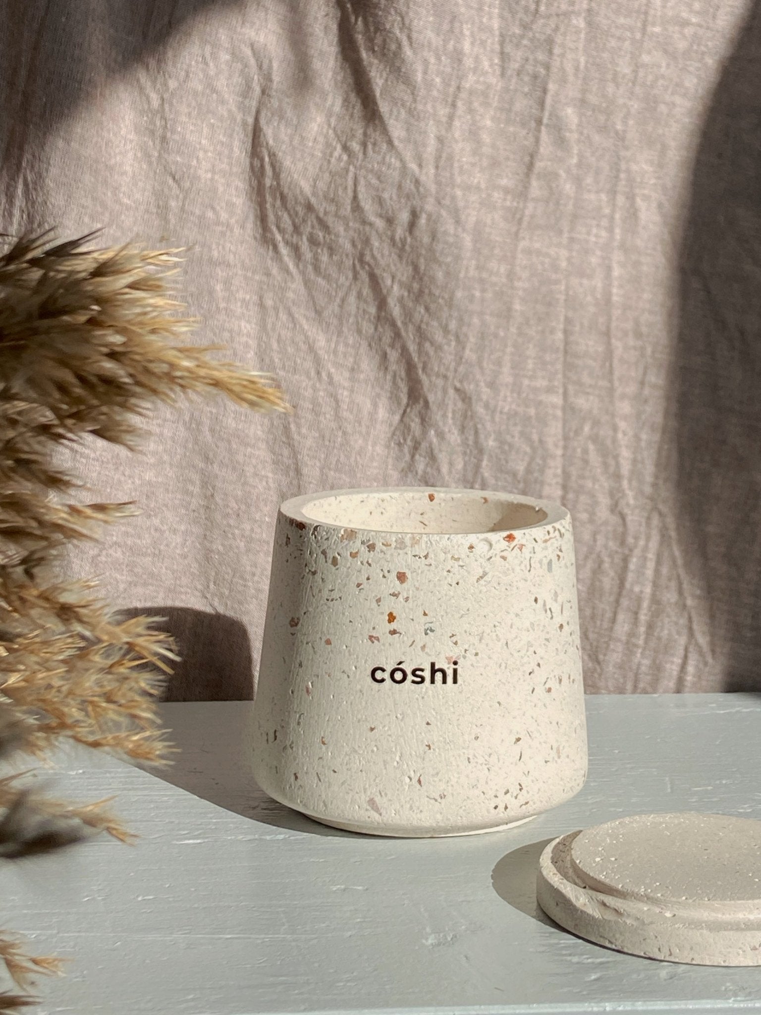 Terrazzo concrete candle holder - Coshi.store