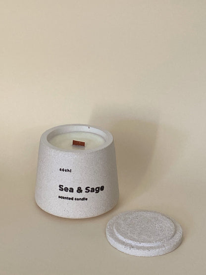 Sea & Sage concrete candle - Coshi.store