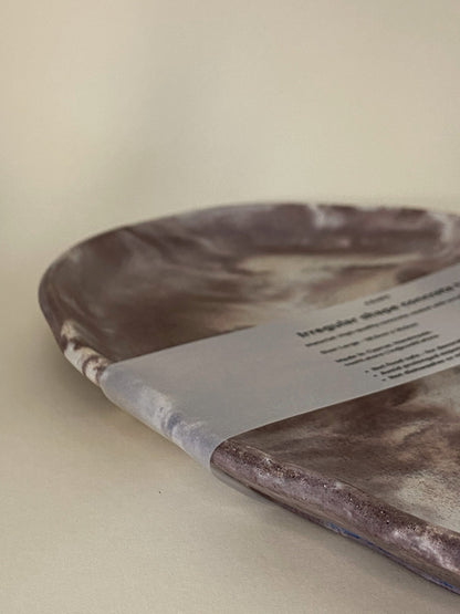 Large irregular shape concrete tray - Coshi.store