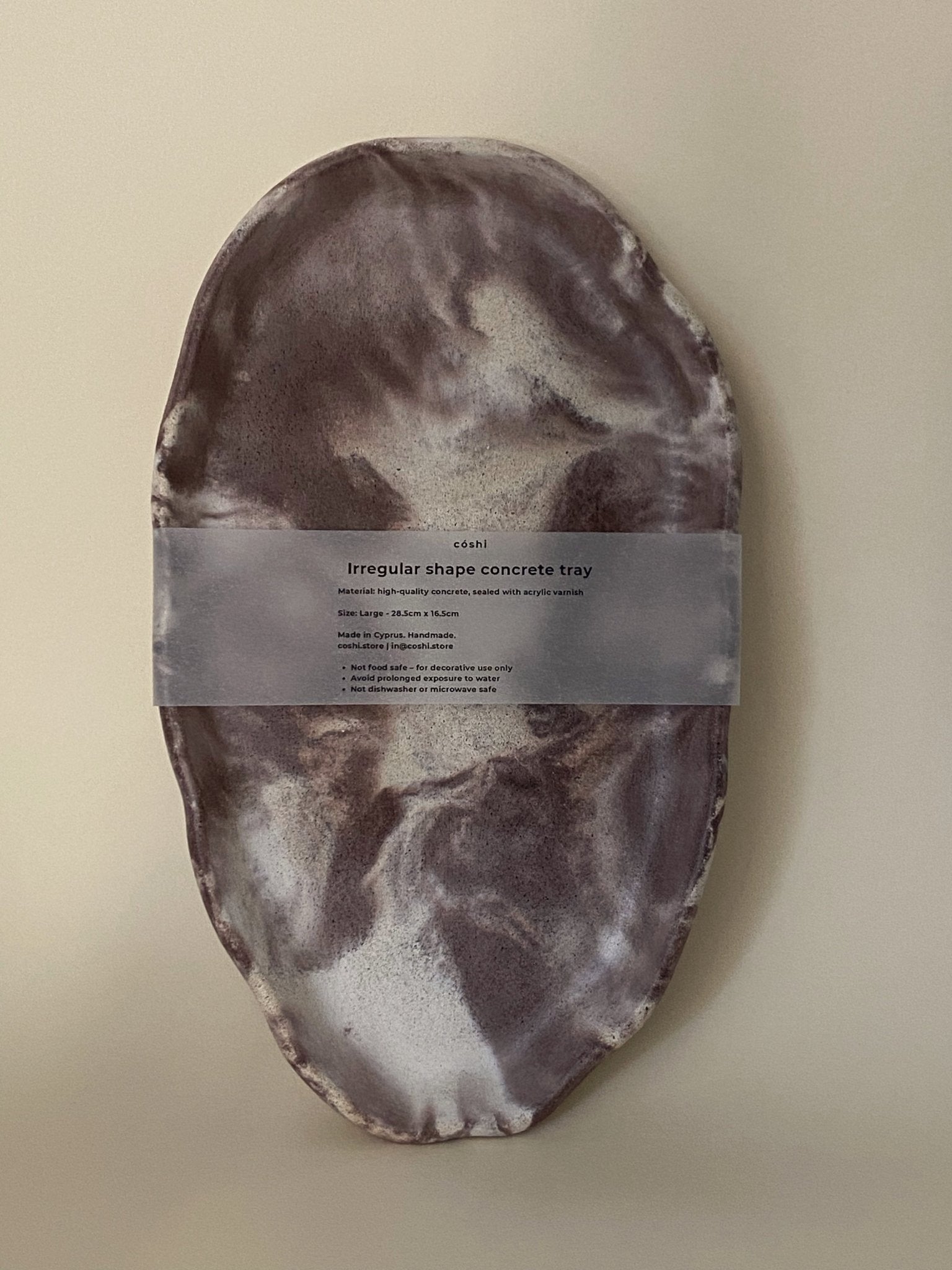 Large irregular shape concrete tray - Coshi.store