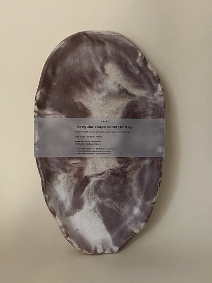Large irregular shape concrete tray - Coshi.store